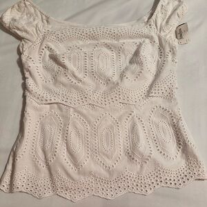 NWT BAILEY 44 White Eyelet Top